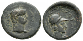 Roman Provincial
PAMPHYLIA, Attaleia. Domitian (81-96 AD)
AE Bronze (21.3mm 5.97 g)
Obv: laureate head of Domitian to right
Rev: ΑΤΤΑΛƐωΝ helmeted bus...
