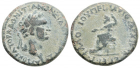 Roman Provincial 
PHRYGIA. Cidyessus. Domitian (81-96 AD). Flavios Peinarios, high priest.
AE Bronze (20mm 4.47g)
Obv: AVTOKPATOPA ΔOMITANON KIΔVHΣΣEI...