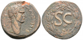 Roman Provincial
Syria, Seleucis and Pieria, Antiochia ad Orontem. Nerva (96-98 AD).
AE Bronze (29.8mm 13.63g)
Obv: Laureate head right.
Rev: SC, I be...