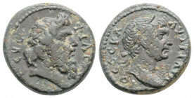 Roman Provincial 
MYSIA. Pergamum. Trajan (98-117 AD).
AE Bronze (16.8mm 3.76g)
Obv: AVT TPAIANOC CЄBA. Laureate head of Trajan right.
Rev: ZЄVC ΦΙΛIO...