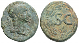 Roman Provincial
SELEUCIS and PIERIA, Antioch. Trajan. (98-117 AD).
AE Bronze (27.9 mm 13.35g)
Obv:Laureate, draped, and cuirassed bust right. 
Rev: L...