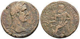 Roman Provincial
CILICIA, Tarsus. Antoninus Pius. (circa 138-161 AD)
AE Bronze (28,9mm 12,6g)
Obv: Laureate head right
Rev: Demos seated left, hol...