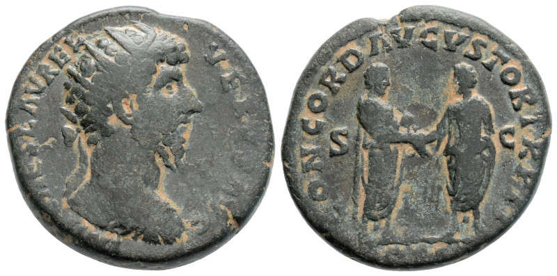 Roman Imperial
Lucius Verus. (161-169 AD).Rome
AE Bronze (25.5 mm 12.61 g)
Obv: ...
