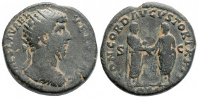 Roman Imperial
Lucius Verus. (161-169 AD).Rome
AE Bronze (25.5 mm 12.61 g)
Obv: IMP CAES L AVREL VERVS AVG, radiate, draped and cuirassed bust of Luci...
