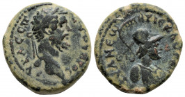 Roman Provincial
CAPPADOCIA. Tyana. Septimius Severus (193-211 AD).Dated RY 4 (196/7 AD).
AE Bronze (19.3mm 6g)
Obv: AV Λ CЄΠ CЄOHPOC.
Laureate head o...