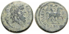 Roman Provincial
Phrygia, Hierapolis. Pseudo-autonomous issue. (circa 2nd-3rd century AD).
 AE Bronze (21.4mm 5.71g)
Obv: ZEYC BΩΞIOC, head of Zeus ri...