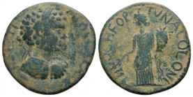 Roman Provincial
PISIDIA, Antiochia. Geta, (209-211 AD).
AE Bronze (21.6mm 4.96g)
Obv: P SEPTIMIO S OETΛ (sic!) Laureate, draped and cuirassed bust of...