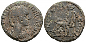 Roman Provincial 
BITHYNIA. Prusa ad Olympum. Tranquillina (Augusta, 241-244 AD).
AE Bronze (27mm 9.98g)
Obv: CABEINIA TPANKYΛΛEINA. Diademed and drap...