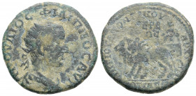 Roman Provincial
PHRYGIA, Cotiaeum Philip I (244-249 AD)
AE Bronze (26.7mm 9.18g)
Obv: Μ ΙΟΥΛΙΟϹ ΦΙΛΙΠΠΟϹ ΑΥΓ radiate, draped and cuirassed bust of Ph...