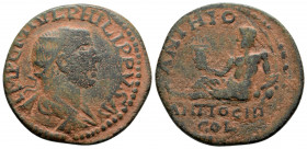 Roman Provincial
PISIDIA, Antiochia, Philip I (244-249 AD),
AE Bronze (25.5mm 8.08g)
Obv: IMP C M IVL PHILIPPVS AV - radiate, draped, and cuirassed bu...