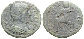 Roman Provincial
Phrygia. Eukarpeia. Trebonianus Gallus (251-253 AD).
AE Bronze (26.3mm 6.78g)
Obv: ΑΥΤ Κ Γ ΟΥ ΤΡΙΒ ΓΑΛΛ-ΟϹ, laureate, draped and cuir...
