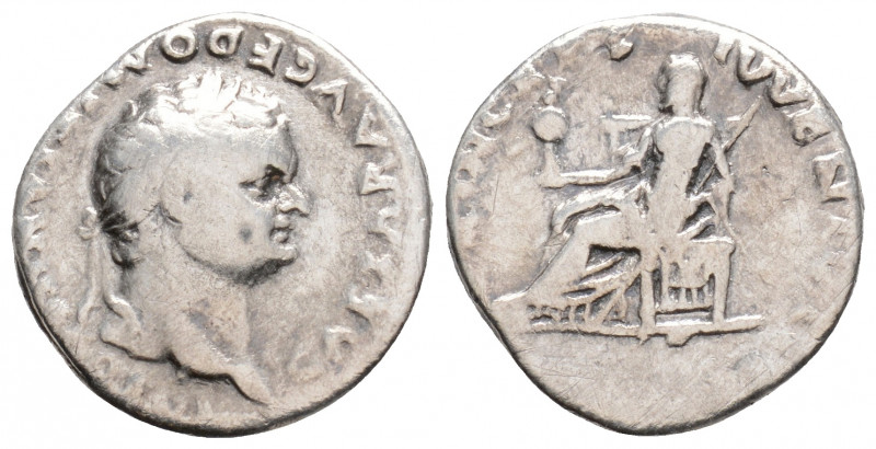 Roman Imperial
Domitian, as Caesar (79 AD). Rome
Denarius Silver (17.4mm 3.20g)
...