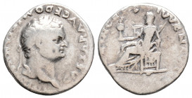 Roman Imperial
Domitian, as Caesar (79 AD). Rome
Denarius Silver (17.4mm 3.20g)
Obv: CAESAR AVG F DOMITIANVS COS VI, laureate head right. 
Rev: PRINCE...
