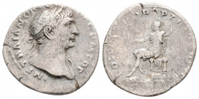 Roman Imperial
TRAJAN (98-117 AD). Rome.
Denarius Silver ( 18.9mm 3.03g)
Obv: IMP TRAIANO AVG GER DAC P M TR P. Laureate bust right, with slight drape...