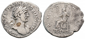 Roman Imperial
HADRIAN (117-138 AD). Rome.
Denarius Silver (20.3mm 2.49g)
Obv: IMP CAESAR TRAIAN HADRIANVS AVG. Laureate bust right, with slight drape...