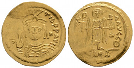 Byzantine
Maurice Tiberius, (582-602 AD). Constantinopole 
Solidus (21.7mm 4.35g)
Obv: o N mAVRC TIb P P AVI Draped and cuirassed bust of Maurice Tibe...