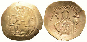 Byzantine
Alexius I Comnenus, (1081-1118 AD). Constantinopolis.
Histamenon (29.3mm 4.43g)
Obv: Christ, nimbate, seated facing on square-backed throne,...