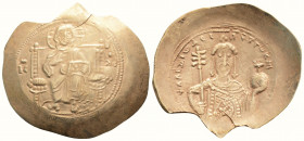 Byzantine
Alexius I Comnenus, (1081-1118 AD). Constantinopolis.
Histamenon (31.6mm 4.22g)
Obv: Christ, nimbate, seated facing on square-backed throne,...