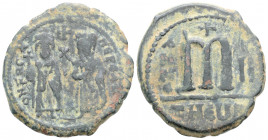 Byzantine
Phocas, with Leontia (602-610.AD Dated RY 2 = 603-4 AD.) Theoupolis (Antioch)
AE Follis (29.2mm 9.6g)
Obv: D N FOCA NE PE AV, Phocas, crowne...