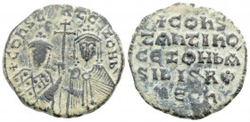 Byzantine
Constantine VII Porphyrogenitus, with (Zoe, 913-959 AD)
AE Follis (25.2mm 7.58g)
Obv: +COҺSTAҺT' CЄ ZOH b' Crowned half-length figures of Co...