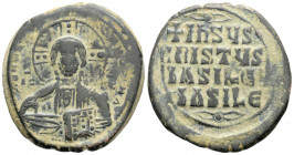 Byzantine
Anonymous Follis. Time of Basil II & Constantine VIII, (976-1025.AD)
AE Follis (30.6mm 12.84g)
Obv: Constantinople mint. Facing bust of Chri...