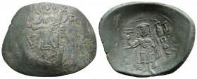 Byzantine
LATIN KINGDOM. (1204-1261 AD) Constantinople mint. 
AE Bronze (29.5mm 3.62g)
Obv: Christ standing facing. 
Rev: Emperor in uniform standing ...