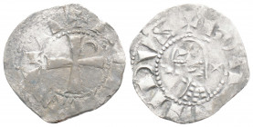 Medieval World
ANTIOCH. Bohemund III, (1163-1201 AD) .
Denier Silver (17.7mm 0.78g)
Obv: Bust wearing chain-mail and helmet ornamented with cross, sta...