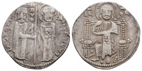 Medieval
Iacopo Contarini (1275-1280 AD). Grosso,Venezia
Silver (20.2mm 1.98g)
Obv: IA 9 TARIN - S VENETI DVX, S. Marcus and doge, 
Rev: Christ seated...