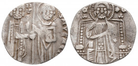 Medieval
ITALY, Venezia (Venice). Giovanni Soranzo. (1312-1328 AD).
Silver (18.5mm 1.65g)
Obv: St. Mark standing right, holding the Gospels and presen...