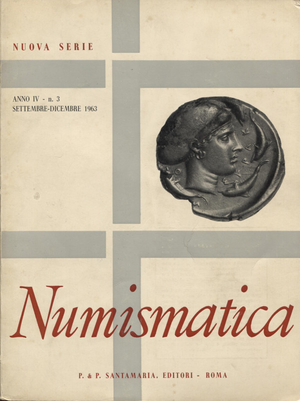 A.A.V.V. – Numismatica N 3. Roma, 1963. Indice: Bertino A. Un Hemilitron inedito...
