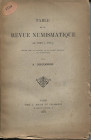 A.A.V.V. (Dieudonné). Table de la Revue Numismatique de 1906 a 1915. Paris, 1919. Pp. 124. Brossuea ed. sciupata. Buono stato
