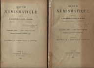A.A.V.V. Revue Numismatique. Paris, 1922. 2 fascicoli, completo. Pp. 223 + LII, tavv. 8, ill. nel testo. Brossura ed. sciupata. Buono stato