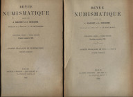 A.A.V.V. Revue Numismatique. Paris, 1938. 2 fascicoli, completo. Pp. 286 + L, tavv. 4, ill. nel testo. Brossura ed. sciupata. Buono stato