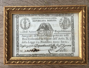 REPUBBLICA ROMANA. 10 Paoli anno 7. Con cornice (16,5 x 12 cm)