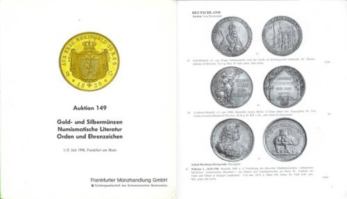 FRANKFURTER MUNZHANDLUNG GMBH Frankfurt am Main – Auction 149, 1-2 juli 1998. An...