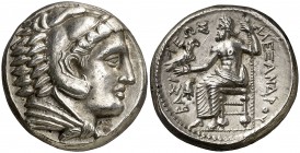 Imperio Macedonio. Alejandro III, Magno (336-323 a.C.). Macedonia. Amfípolis. Tetradracma. (S. falta) (MJP. 113bº) 17,12 g. Bellísima. Rara así. S/C-....