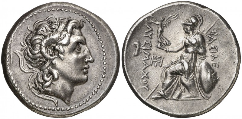 Reino de Tracia. Lisímaco (323-281 a.C.). Tetradracma. (S. 6814 var). 17,14 g. B...