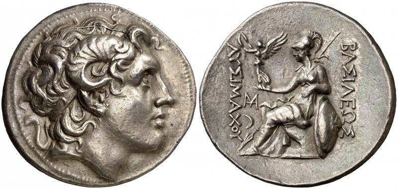 Reino de Tracia. Lisímaco (323-281 a.C.). Tetradracma. (S. 6814 var). 16,62 g. B...