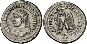s/d. Filipo I. Siria. Antioquía ad Orontem. Tetradracma. (S.GIC. 3958 var) (BMC. XX, 515 var). 12,34 g. MBC+.