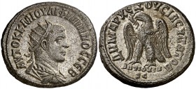s/d. Filipo II. Siria. Antioquía ad Orontem. Tetradracma. (S.GIC. 4146 var) (BMC. XX. 558). 13,47 g. MBC+.