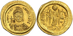 Justiniano I (527-565). Constantinopla. Sólido. (Ratto 458) (S. 140). 4,43 g. Bella. EBC-.