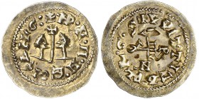 Egica/Wittiza (694/5-702). Gerunda (Girona). Triente. (CNV. 588.7) (R.Pliego 720i, mismo ejemplar). 1,21 g. Rara. EBC-.
