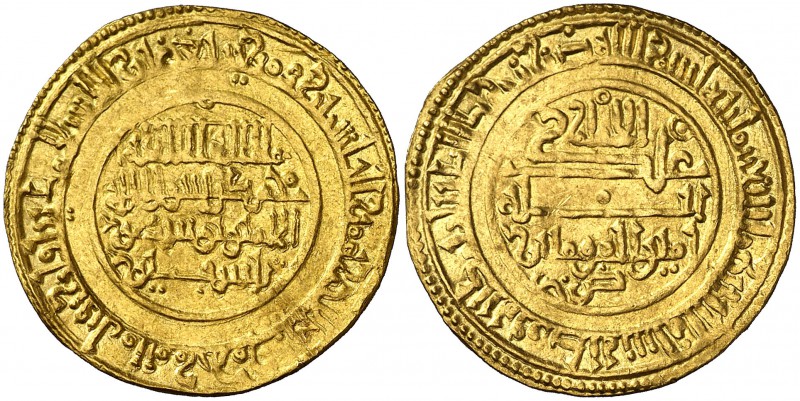 AH 492. Almorávides. Yusuf. Medina Córdoba. Dinar. (V. 1488) (Hazard 113). 4,17 ...