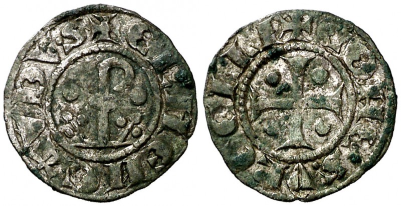 Ermengol X (1267-1314). Agramunt. Òbol. (Cru.V.S. 129 var) (Cru.C.G. 1946 var). ...