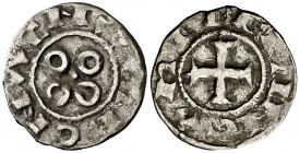 Vescomtat de Narbona. Berenguer (1023-1067). Narbona. Òbol. (Cru.V.S. falta) (Cru.Occitània 41) (Cru.C.G. 2023). 0,67 g. Muy rara, sólo se acuñaron 41...