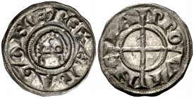 Alfons I (1162-1196). Provença. Diner de la mitra. (Cru.V.S. 168) (Cru.C.G. 2102). 0,80 g. Bella. Escasa. EBC-.