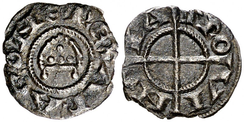 Alfons I (1162-1196). Provença. Òbol de la mitra. (Cru.V.S. 169) (Cru.C.G. 2103)...