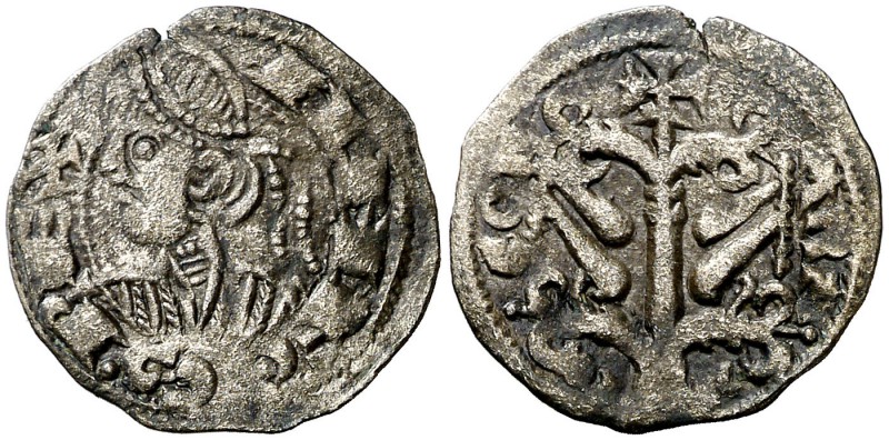 Alfons I (1162-1196). Aragón. Dinero jaqués. (Cru.V.S. 298) (Cru.C.G. 2106). 0,9...