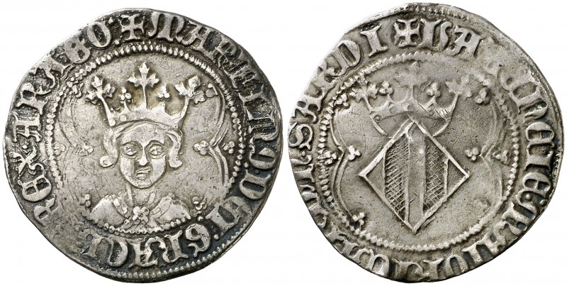 Martí I (1396-1410). València. Ral. (Cru.V.S. falta) (Cru.C.G. falta). 3,29 g. B...