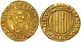Joan II (1458-1462/1472-1479). Aragón. Ducado. (Cru.V.S. 988.1) (Cru.C.G. 3026a). 3,44 g. Bellísima. Preciosa pátina. Ex Heritage 3051, nº 34442. Muy ...